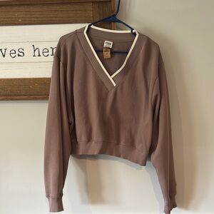 Women's V-Neck Sweater - Brown